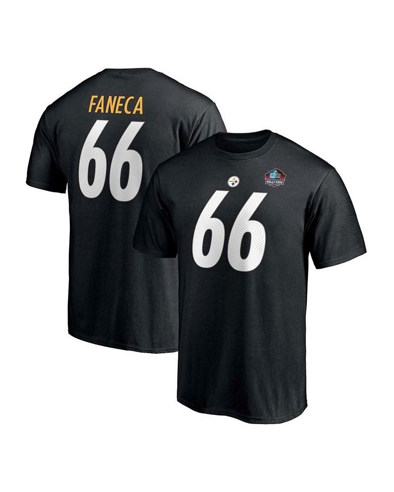 Men's Alan Faneca Black Pittsburgh Steelers NFL Hall Of Fame Class Of 2021 Name and Number T-shirt $14.62 T-Shirts