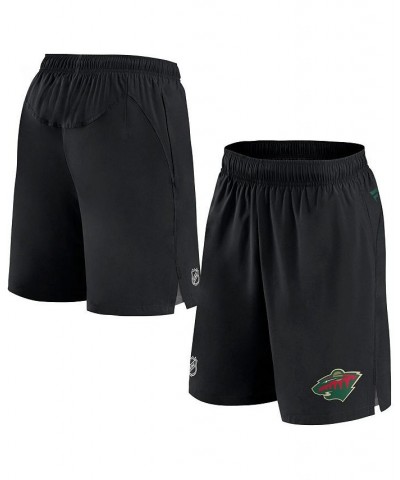 Men's Branded Black Minnesota Wild Authentic Pro Rink Shorts $23.20 Shorts