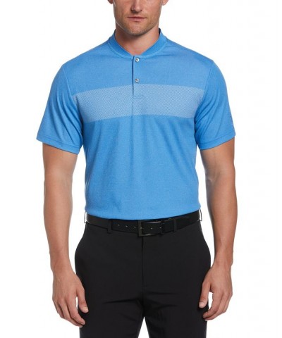 Men's Colorblocked Performance Golf Polo Shirt Blue $18.48 Polo Shirts