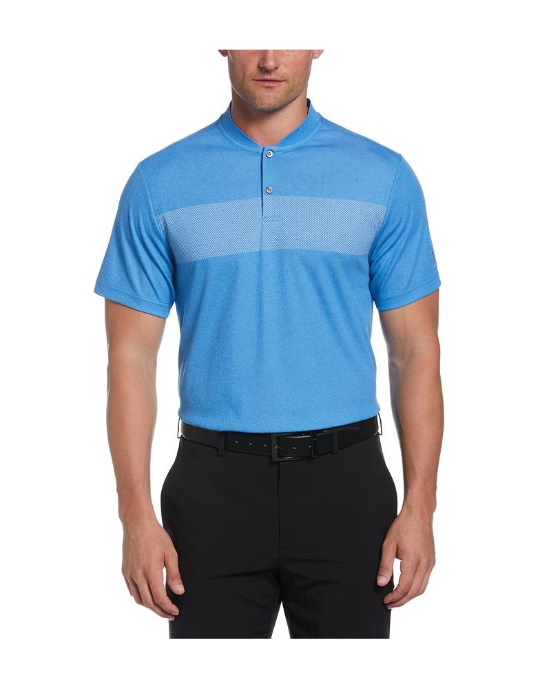 Men's Colorblocked Performance Golf Polo Shirt Blue $18.48 Polo Shirts