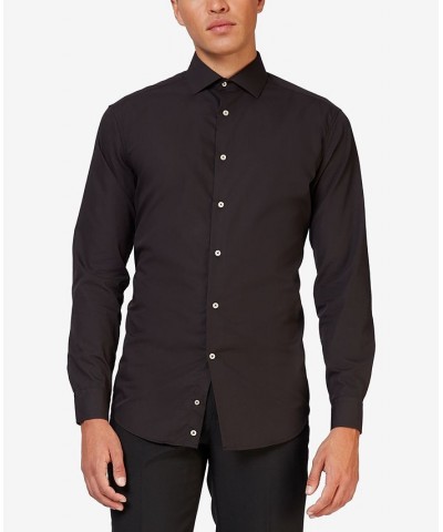 Men's Solid Color Shirt Black $18.00 Dress Shirts