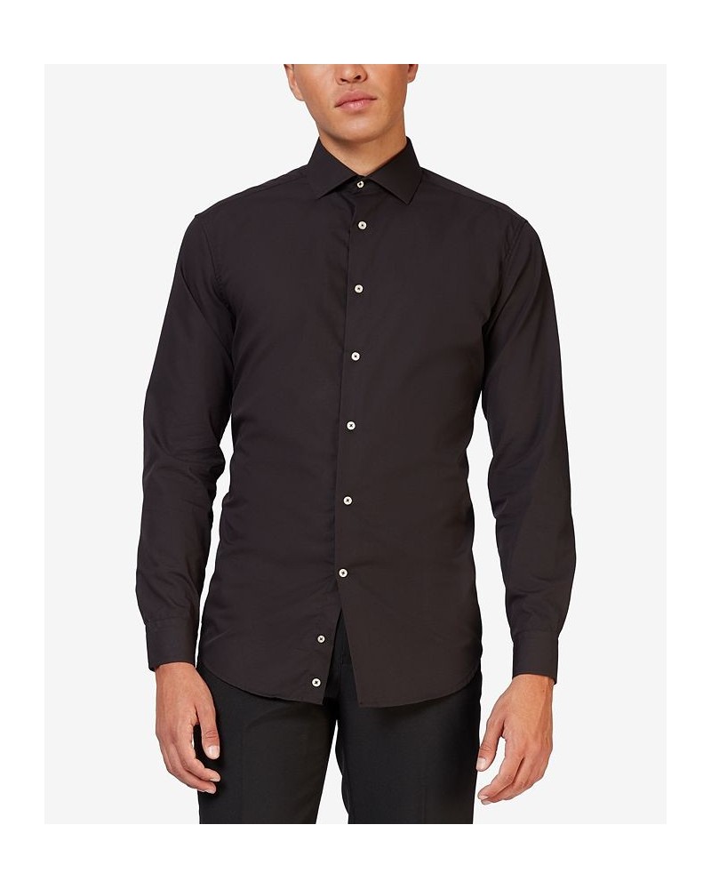 Men's Solid Color Shirt Black $18.00 Dress Shirts