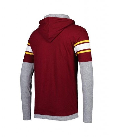 Men's Burgundy Washington Commanders Long Sleeve Hoodie T-shirt $33.14 T-Shirts