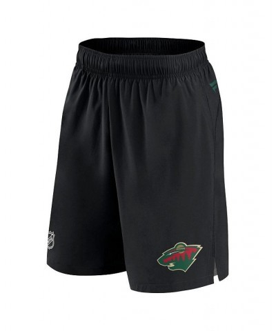 Men's Branded Black Minnesota Wild Authentic Pro Rink Shorts $23.20 Shorts