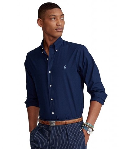 Classic-Fit Checked Poplin Shirt Newport Navy $41.85 Shirts