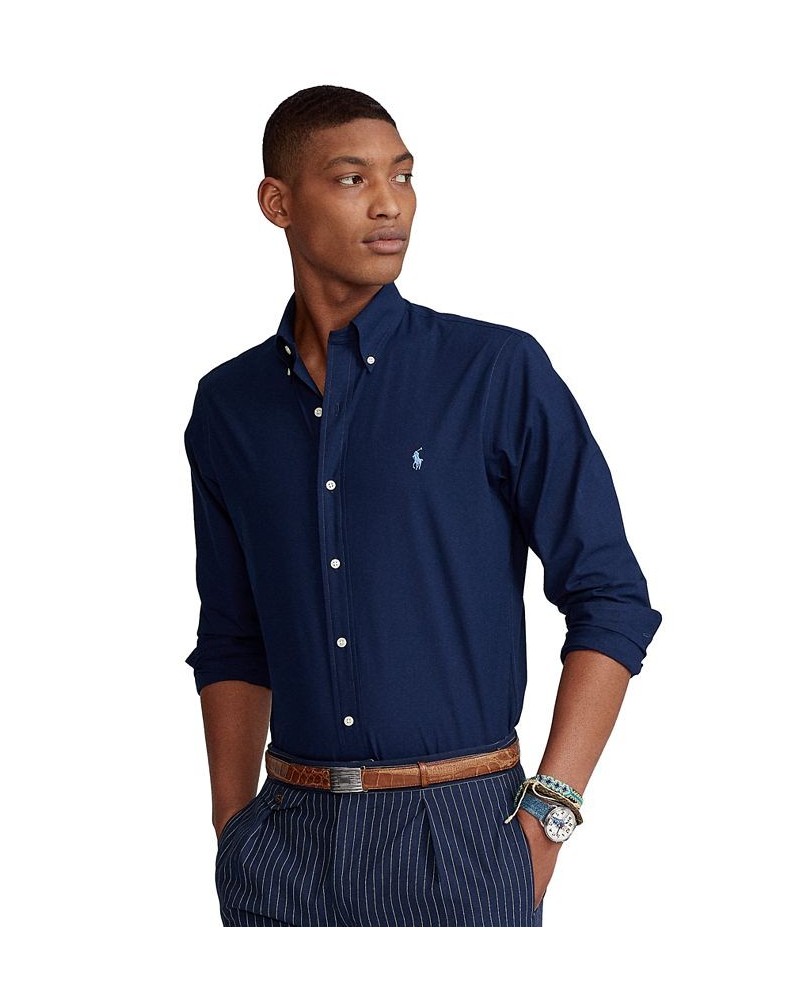 Classic-Fit Checked Poplin Shirt Newport Navy $41.85 Shirts