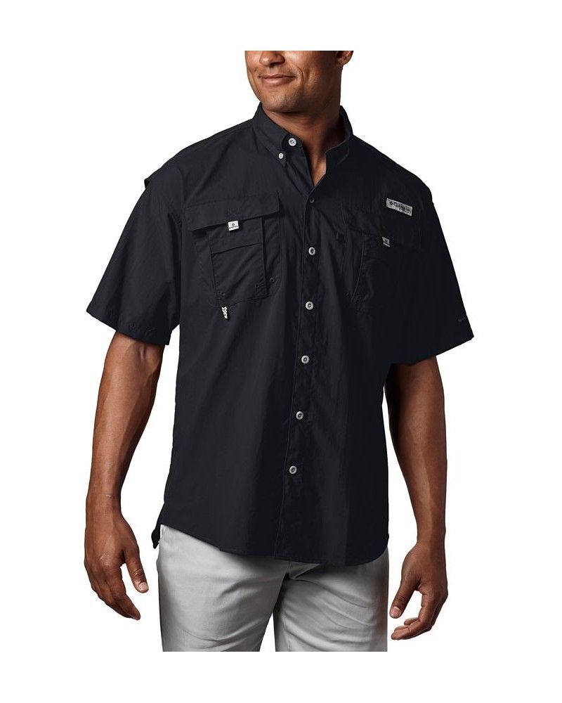 Men's Big & Tall Bahama II Short Sleeve Shirt Black $34.80 Shirts