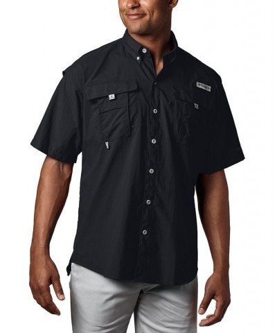 Men's Big & Tall Bahama II Short Sleeve Shirt Black $34.80 Shirts