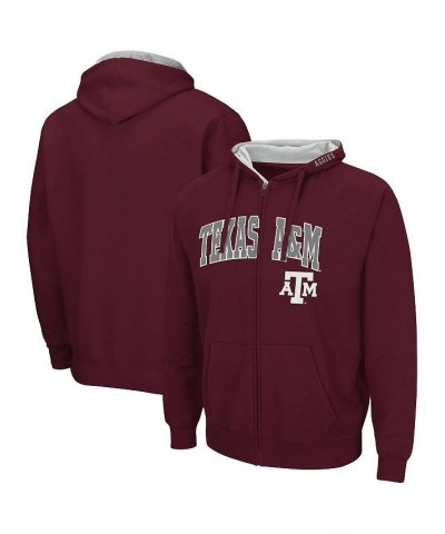 Men's Maroon Texas A&M Aggies Arch and Logo 3.0 Full-Zip Hoodie $24.60 Sweatshirt