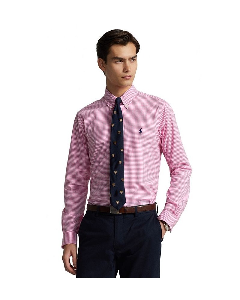 Men's Slim Fit Poplin Shirt Pink $41.85 Shirts