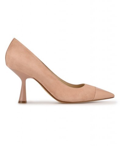 Women's Hippa Pointy Toe Pumps Ivory/Cream $40.95 Shoes