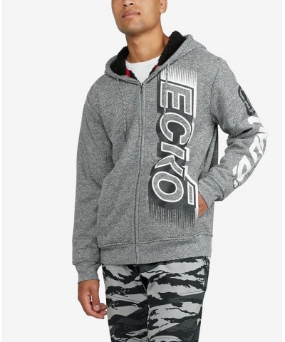 Men's Speedy Vert Sherpa Hoodie Gray $53.90 Sweatshirt