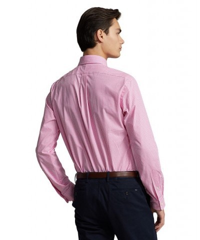 Men's Slim Fit Poplin Shirt Pink $41.85 Shirts