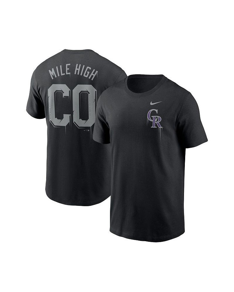 Men's Black Colorado Rockies Mile High Local Team T-shirt $22.50 T-Shirts