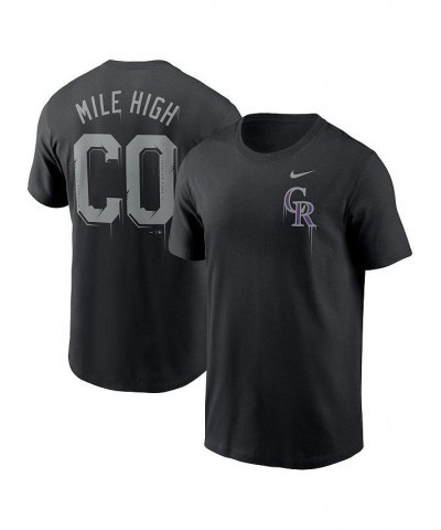 Men's Black Colorado Rockies Mile High Local Team T-shirt $22.50 T-Shirts