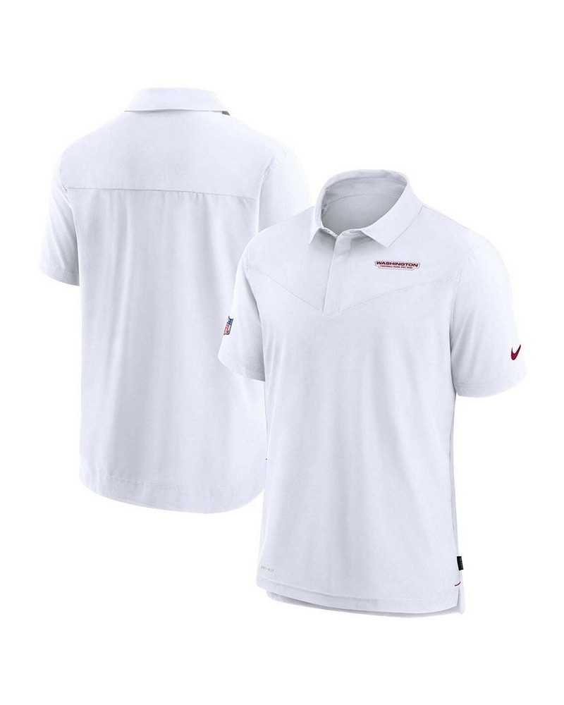 Men's White Washington Football Team Sideline UV Performance Polo $41.40 Polo Shirts