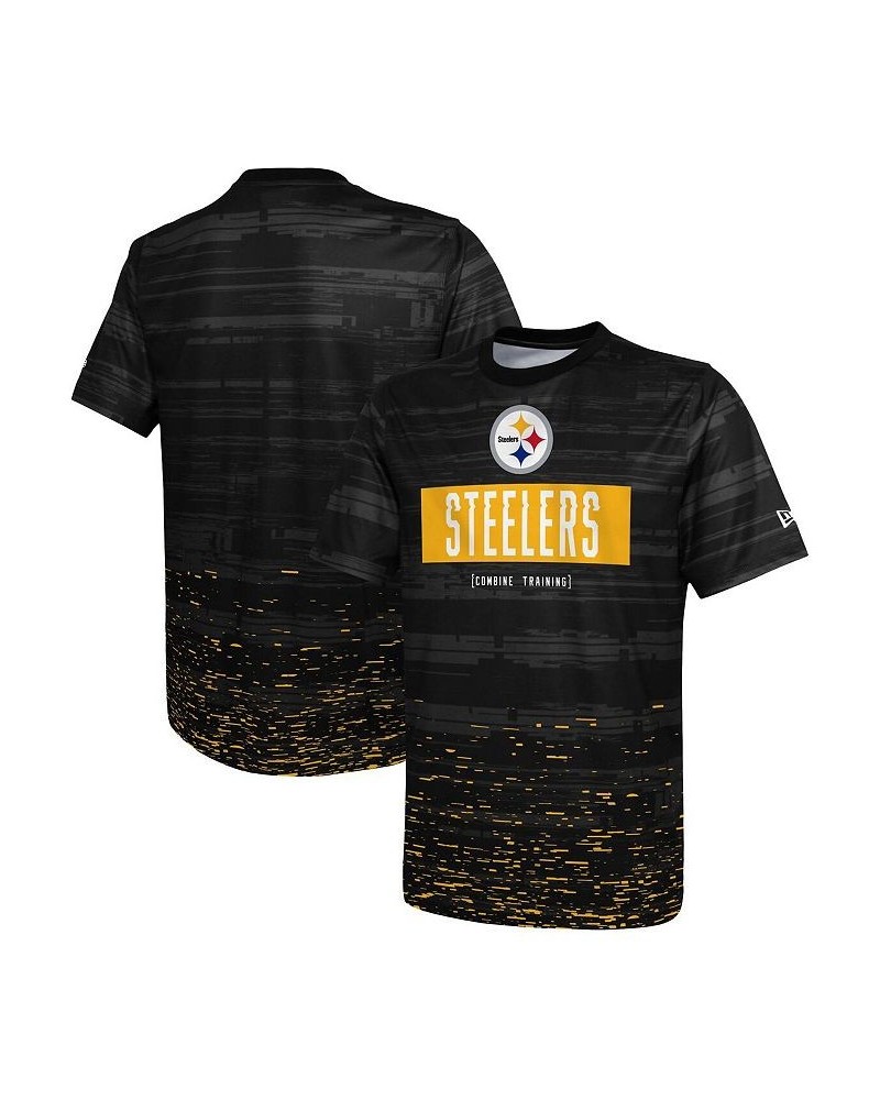 Men's Black Pittsburgh Steelers Combine Authentic Sweep T-shirt $23.84 T-Shirts