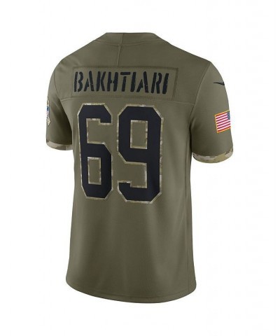 Men's David Bakhtiari Olive Green Bay Packers 2022 Salute To Service Limited Jersey $69.60 Jersey