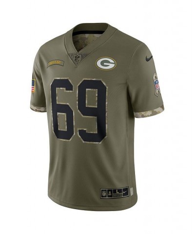 Men's David Bakhtiari Olive Green Bay Packers 2022 Salute To Service Limited Jersey $69.60 Jersey