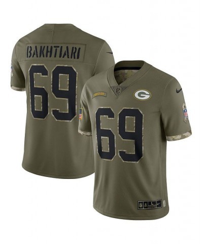 Men's David Bakhtiari Olive Green Bay Packers 2022 Salute To Service Limited Jersey $69.60 Jersey