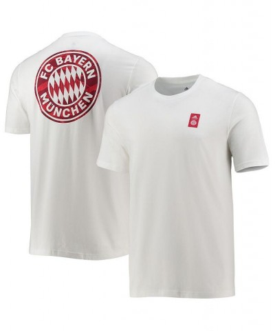 Men's White Bayern Munich Street Graphic T-shirt $14.35 T-Shirts