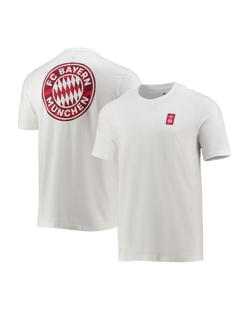 Men's White Bayern Munich Street Graphic T-shirt $14.35 T-Shirts