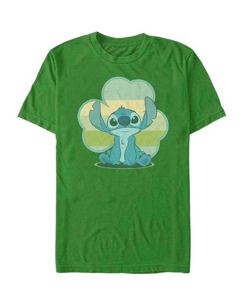 Men's Lilo Stitch Lucky Stitch Short Sleeve T-shirt Green $14.00 T-Shirts