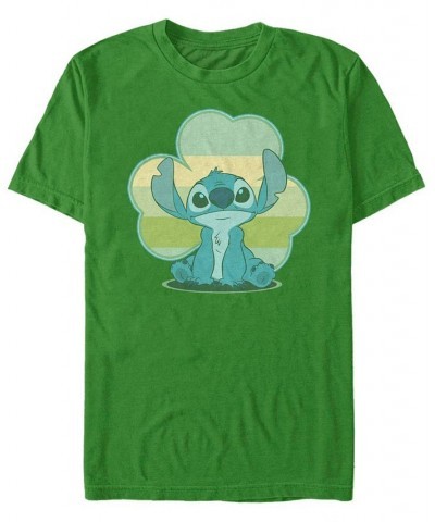 Men's Lilo Stitch Lucky Stitch Short Sleeve T-shirt Green $14.00 T-Shirts