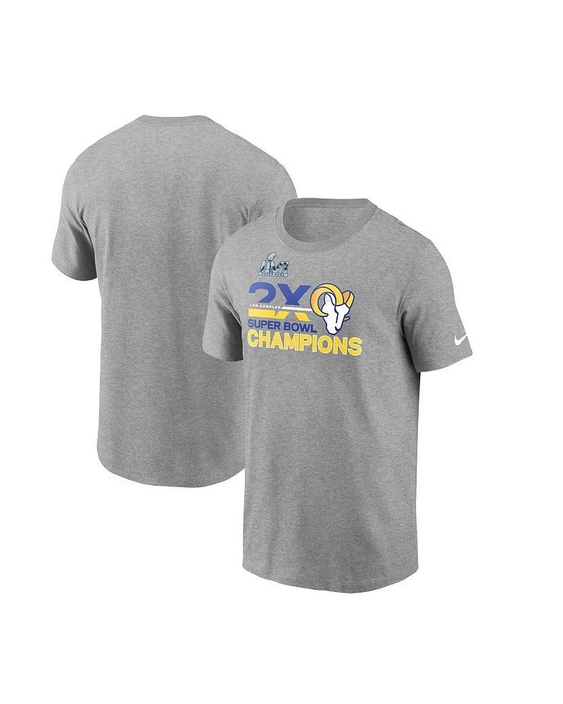 Men's Heather Gray Los Angeles Rams 2-Time Super Bowl Champions T-shirt $21.00 T-Shirts