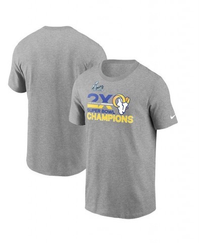 Men's Heather Gray Los Angeles Rams 2-Time Super Bowl Champions T-shirt $21.00 T-Shirts