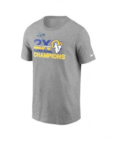 Men's Heather Gray Los Angeles Rams 2-Time Super Bowl Champions T-shirt $21.00 T-Shirts