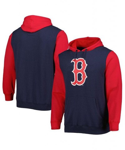 Men's Navy, Red Boston Red Sox Team Pullover Hoodie $41.65 Sweatshirt