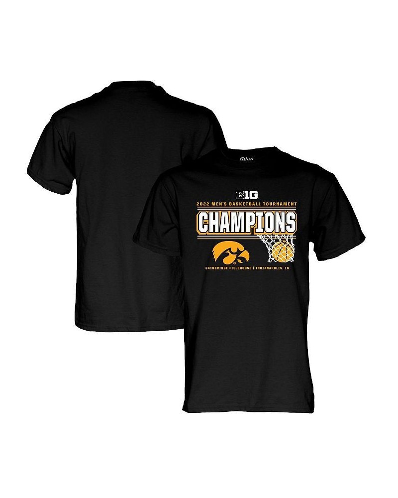 Men's Black Iowa Hawkeyes 2022 Big Ten Men's Basketball Conference Tournament Champions T-shirt $20.39 T-Shirts