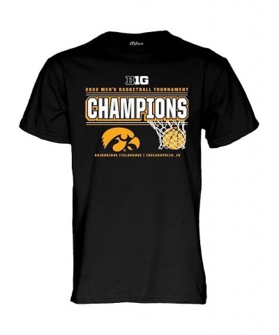 Men's Black Iowa Hawkeyes 2022 Big Ten Men's Basketball Conference Tournament Champions T-shirt $20.39 T-Shirts