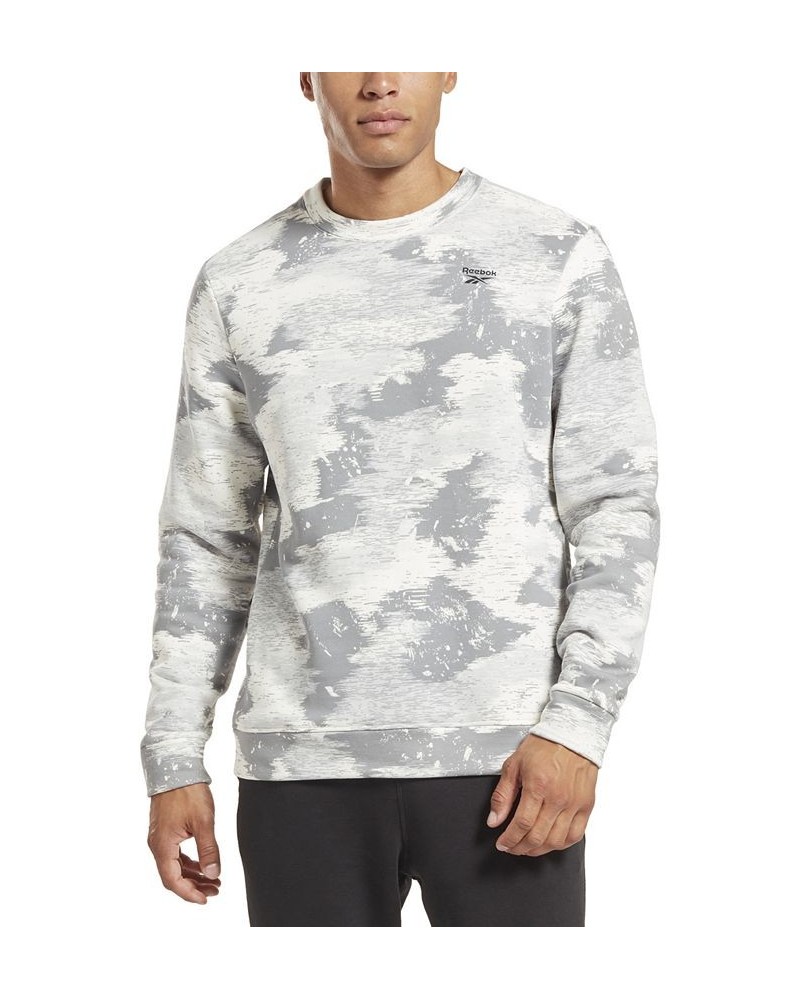 Men's Modern-Fit Camo Crewneck Sweatshirt Gray $31.35 Sweatshirt