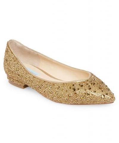 Betsey Johnson Women's Jude Evening Flats Gold $40.46 Shoes