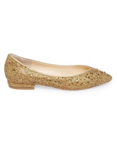 Betsey Johnson Women's Jude Evening Flats Gold $40.46 Shoes