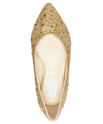 Betsey Johnson Women's Jude Evening Flats Gold $40.46 Shoes