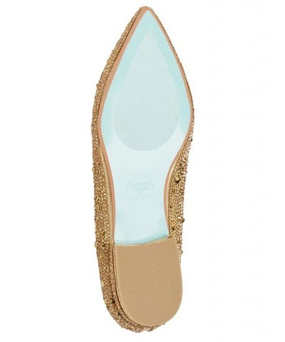 Betsey Johnson Women's Jude Evening Flats Gold $40.46 Shoes