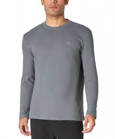 Men's Lacoste Thermal Shirt Gray $12.77 Pajama