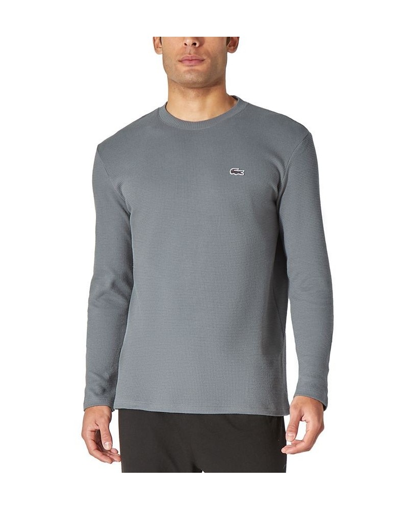 Men's Lacoste Thermal Shirt Gray $12.77 Pajama