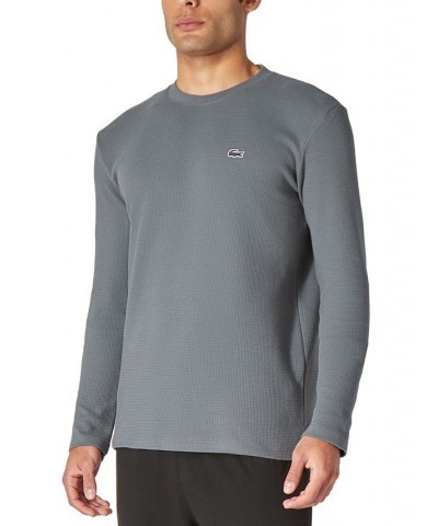 Men's Lacoste Thermal Shirt Gray $12.77 Pajama