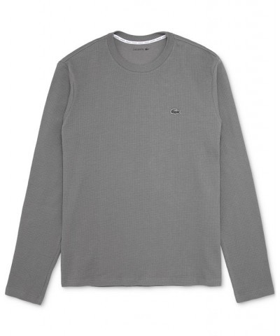 Men's Lacoste Thermal Shirt Gray $12.77 Pajama