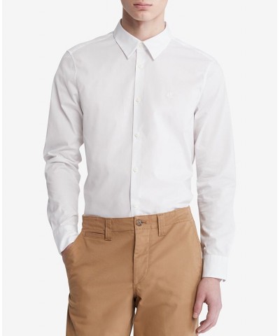 Men’s Slim-Fit Refined Button-Down Shirt White $36.70 Shirts