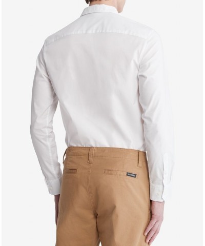 Men’s Slim-Fit Refined Button-Down Shirt White $36.70 Shirts