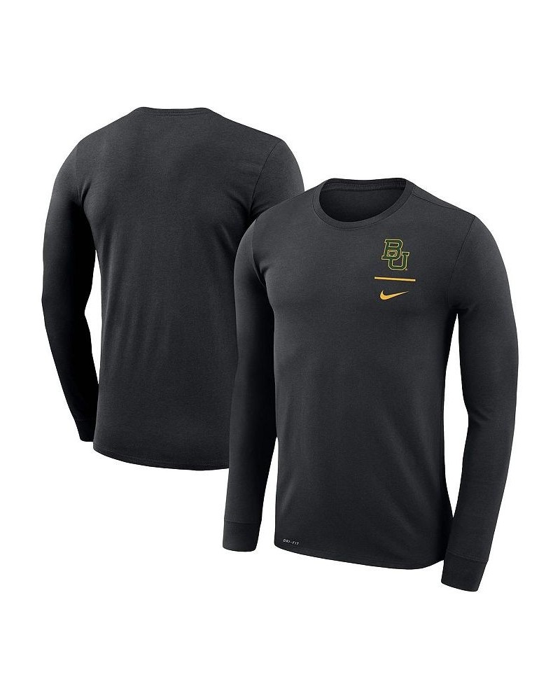 Men's Black Baylor Bears Logo Stack Legend Performance Long Sleeve T-shirt $17.63 T-Shirts