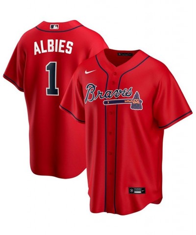 Men's Ozzie Albies Red Atlanta Braves Alternate Replica Player Name Jersey $65.25 Jersey