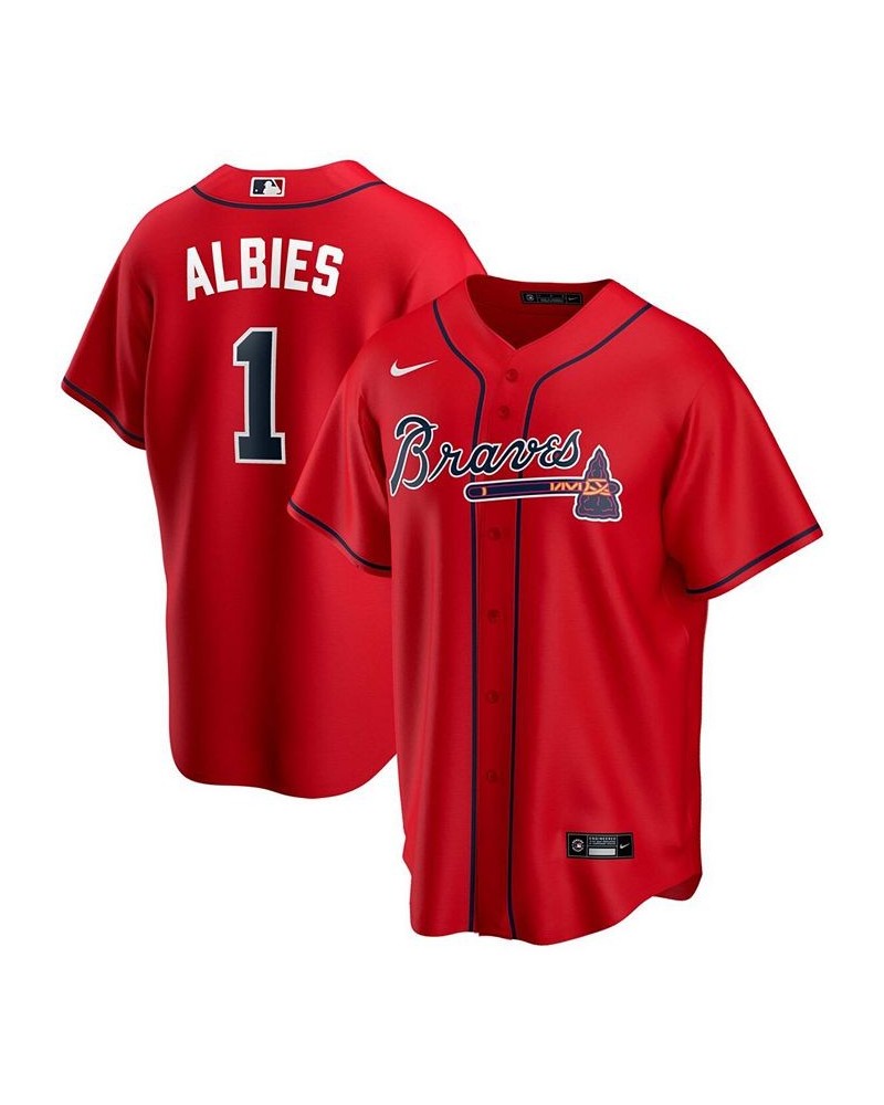 Men's Ozzie Albies Red Atlanta Braves Alternate Replica Player Name Jersey $65.25 Jersey