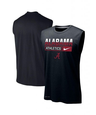 Men's Black Alabama Crimson Tide Wordmark Drop Legend Performance Tank Top $23.50 T-Shirts