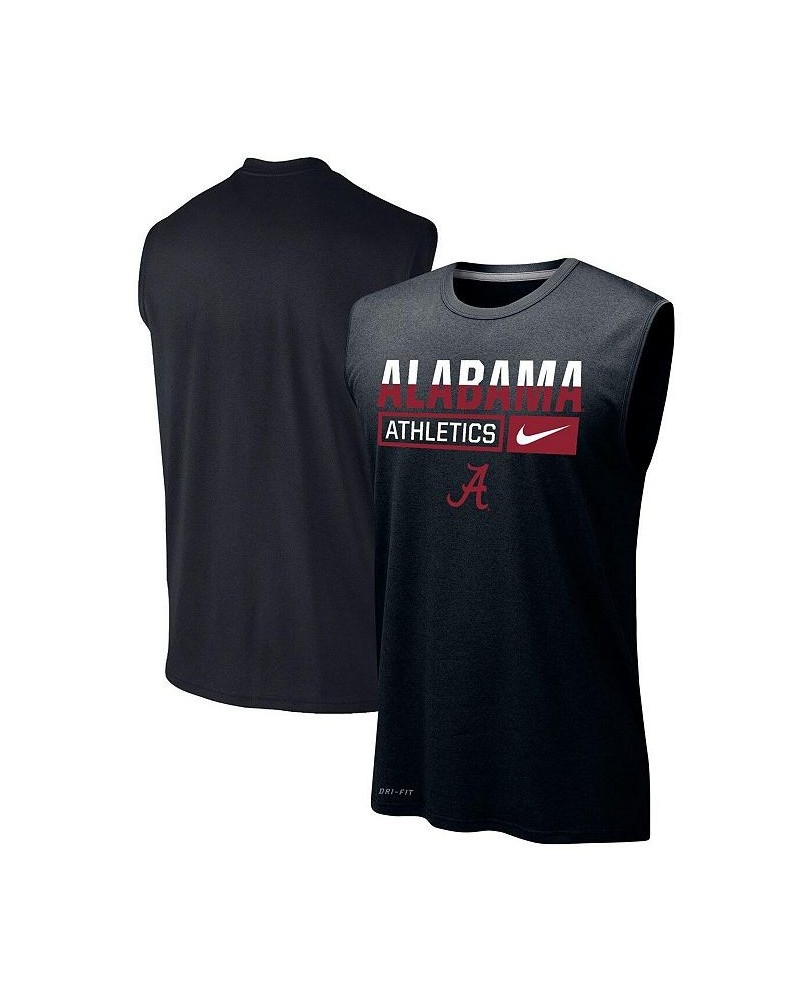 Men's Black Alabama Crimson Tide Wordmark Drop Legend Performance Tank Top $23.50 T-Shirts